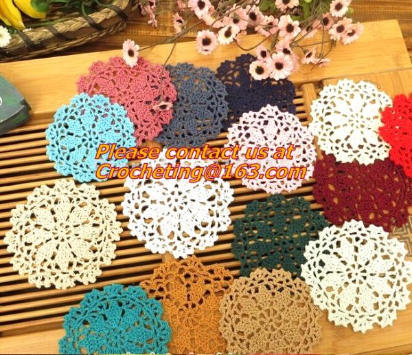 Hand made crochet doily, table cloth, Different styles of different Placemat color custom