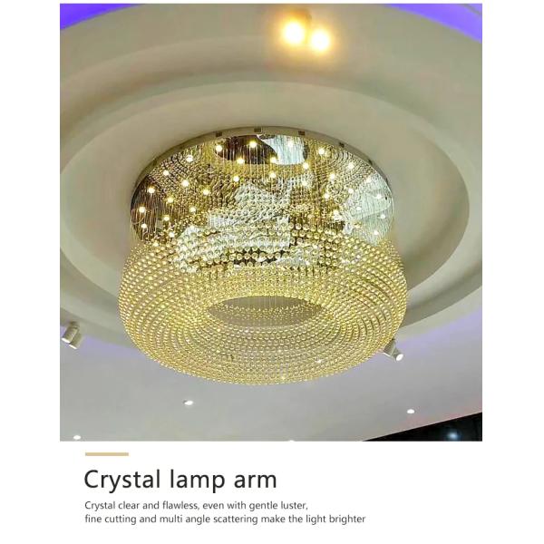 Brass Crystal Halo Chandelier Pendant Light 110V-220V OEM ODM