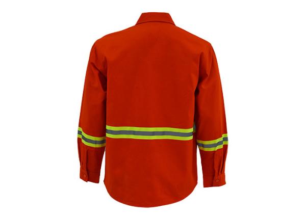 High Visibility Custom Work Shirts XS-3XL Size With Detailed Sleeve Band