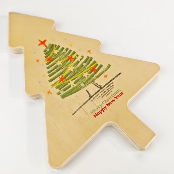 Christmas Tree Shape Blank Pizza Breads Wooden Food Tray Wood Sublimation Cheese Chopping Board