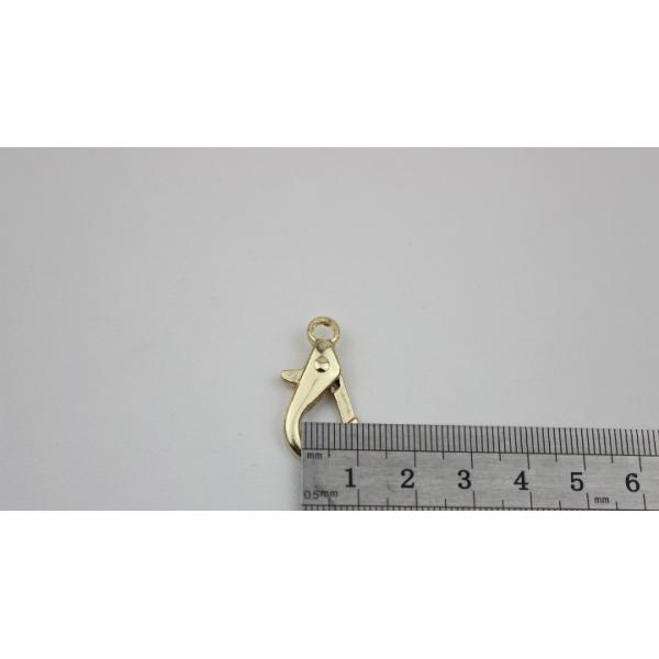 Small metal chain match bag accessories zinc alloy gold snap clip hook 5 mm with high plating