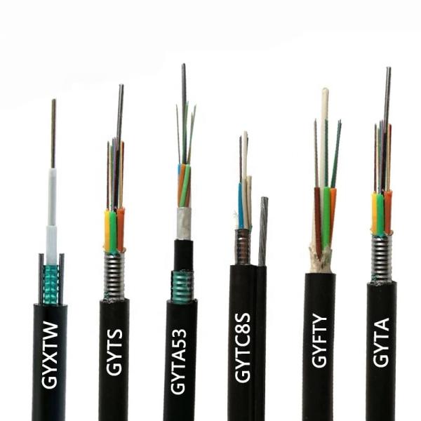 GYTA Outdoor Aerial Duct 12/24/48/72 strand Loose Tube Aluminum Steel Tape Armored long distance fiber optic cable