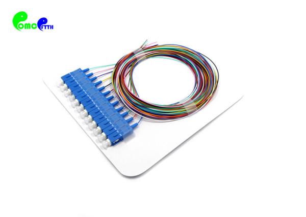 A trança da fibra ótica do SC UPC de 12 cores dos núcleos 12 ajustou o amortecedor fraco do cabo do único modo 2M 0.9mm LSZH de 9/125μm fácil descascar