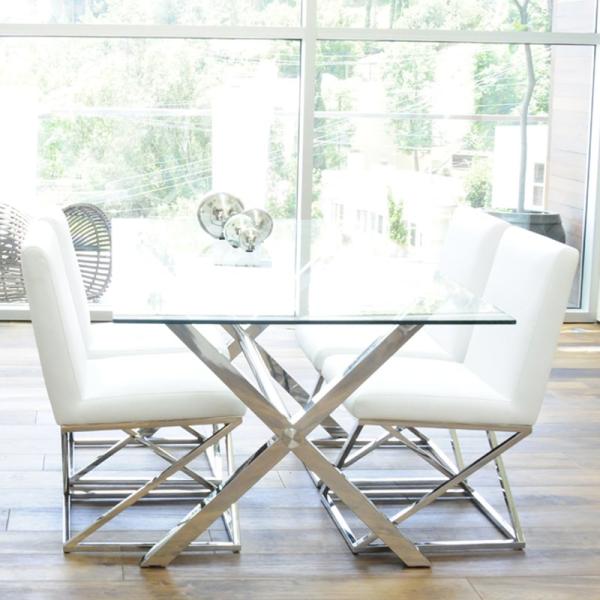 70KGS 150x90cm Modern Glass Table For Restaurant