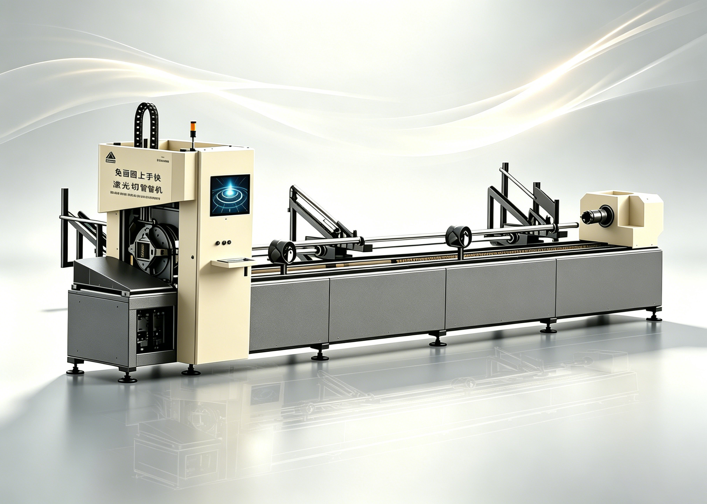 Q12Y Intelligent Metal Tube Laser Cutting Machine For Round Tube Fabrication In Fitness Equipment Industry