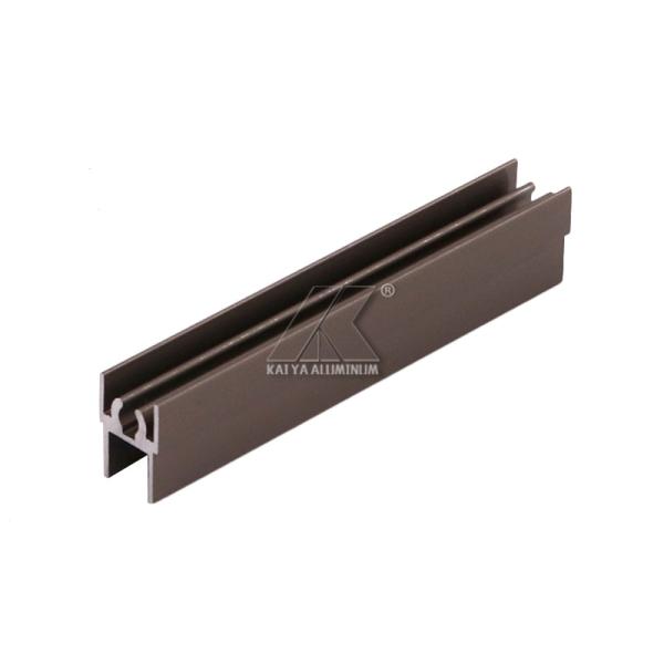 Furniture Aluminium Tube Profiles Bronze Customized Length / Size / Thickness