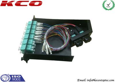 Cabo de remendo de FTTH MPO MTP, gaveta de MPO MTP com o adaptador do duplex de OM3 LC