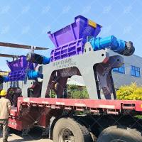 Compact Scrap Metal Shredder Waste Metal Crushing Double Shaft Shredder Machine