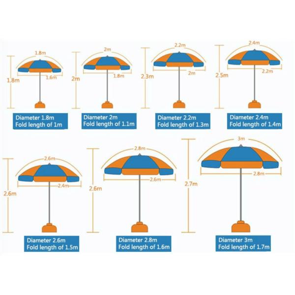 Парасоль полиэстера дюйма 190T зонтика 48 навеса пляжа патио цвета 120CM Multi