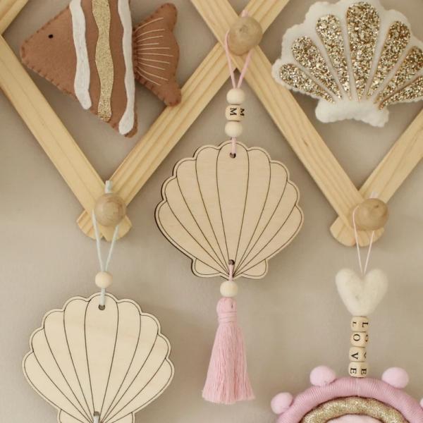 Mermaid Decor Baby Girl Room Decor| Scandi Boho Under the Sea Decor Personalised Baby Gift