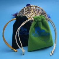 Sac fait sur commande réutilisable d'emballage de bijoux de poche de velours de cordon