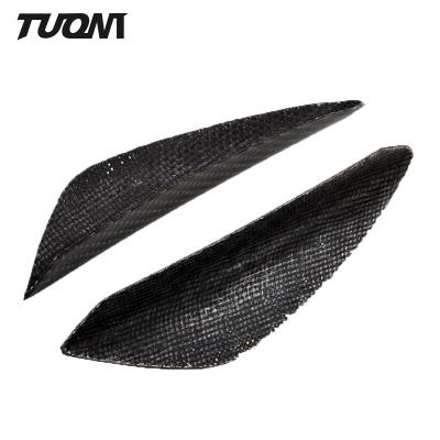 Universal Carbon Fiber Front Bumper Lip Splitter Fins Car Spoiler Canard Valence