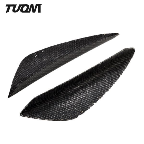 Universal Carbon Fiber Front Bumper Lip Splitter Fins Car Spoiler Canard Valence