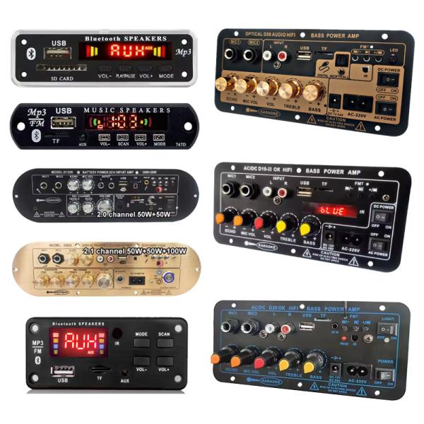 D50 Amplifier Board with Optical Audio BT 5.0 AMP USB FM Radio TF Player for Home and Car