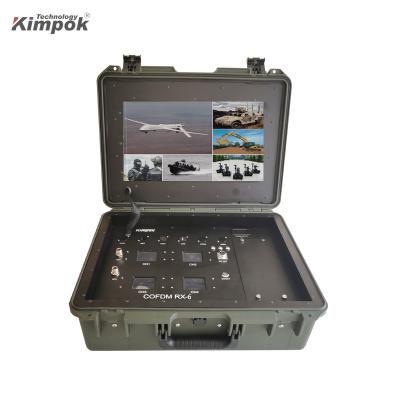 10 kg de puissance RF 43dBm 6 canaux COFDM Vidéo émetteur 20 watts HD 1080P Communication AV sans fil