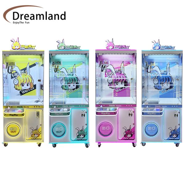 High-ROI Colorful Led Lights Plush Toy Claw Crane Game Machine Coin/Bill/QR Payment options Vending Machine For Amusement Parks
