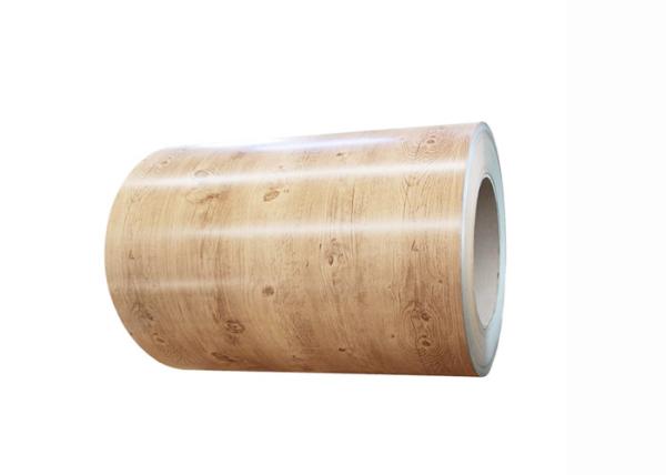 Wood Grain Coated Aluminum Coil Stock Lacquered Durable Exterior Coatings