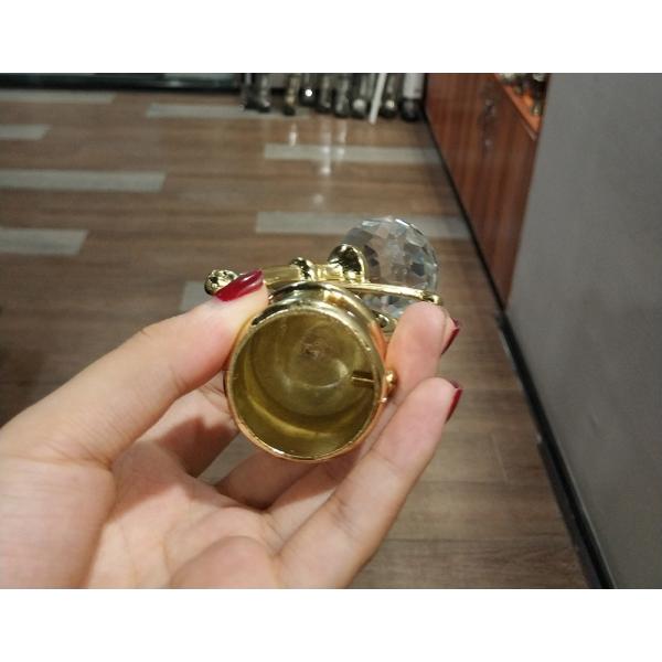 Wholesale crystal gold curtain pole metal finials curtain rod accessories for curtain rods