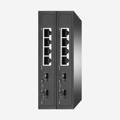 Switch não gerenciado com 4 portas PoE RJ45 2 portas Gigabit SFP Fonte de alimentação externa