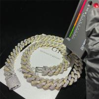 Corrente para fora congelada 925 Sterling Silver de Cuban Link do ouro do OEM 18k da corrente de Miami Cuban Link