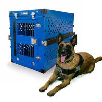 Caixa dobrável de alumínio XL do curso do cão de Alu K9 grande para o pastor alemão