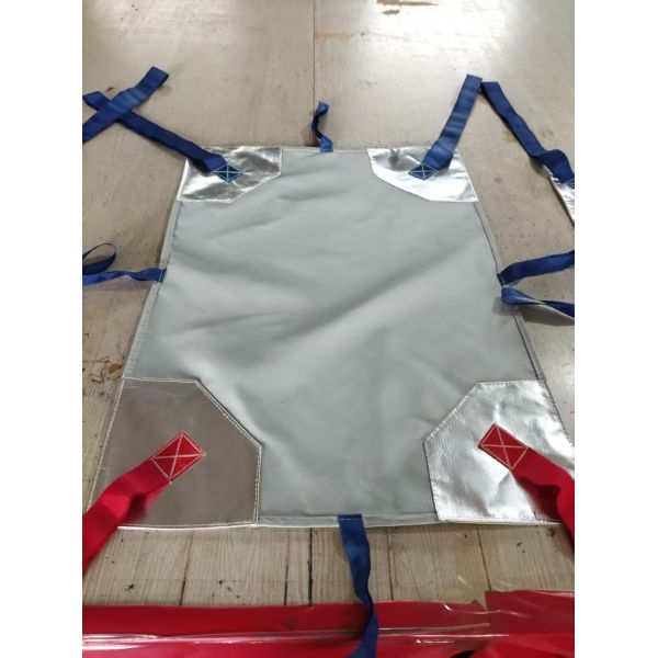 Customizable Logo 6x8m Car Fire Blanket Gray Silicone Coated Fiberglass Fireproof Shield for Car Repair Shop & Dealership