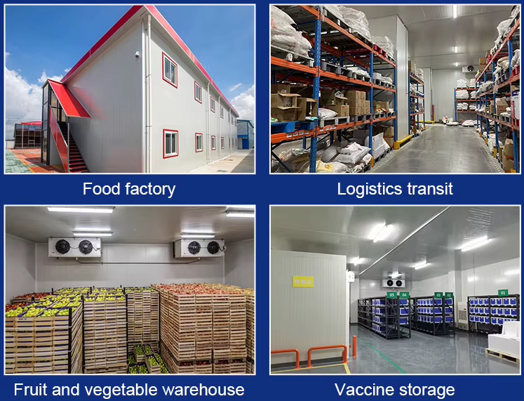 Precise Temperature Control Freezer Cold Room Energy Saving Design High Strength Panels