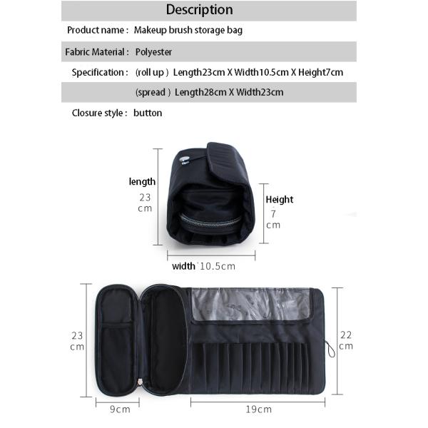 Portable makeup brush storage bag professional brush nail tool waterproof cloth makeup bags