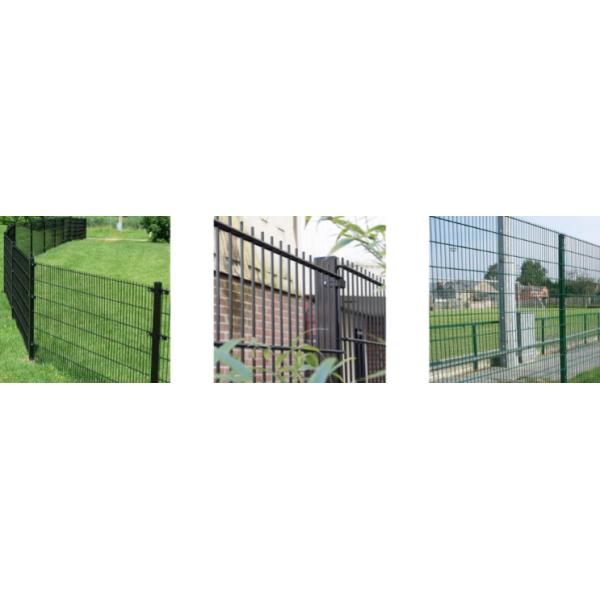 OEM Twin Wire Double Loop Wire Fencing с квадратным столбом 50*100 мм