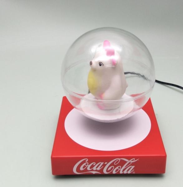 hotsale magnetic levitation bottom ornament toys bear display ,levitating transparent ball stand