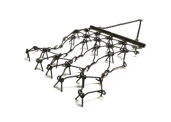 Black Food Plot Drag Harrow 4' X 4' Size Atv Pull Behind Drag Harrow