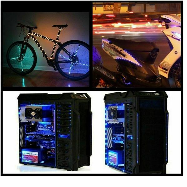 LED Strip Lights 5050 RGB Colour Changing Tape Under Cabinet Kitchen Lighting TV