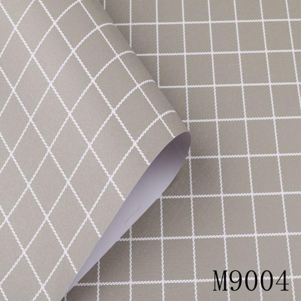 Black Grid 3D Adhesive Wallpaper 3D Wall Stickers Waterproof For Kitchen Bathroom