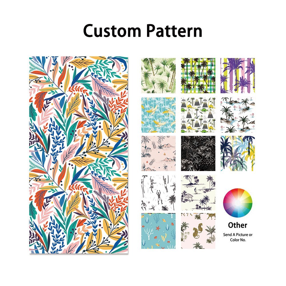 Customization Recycled Summer Pattern Eco Friendly Custom Beach Towel