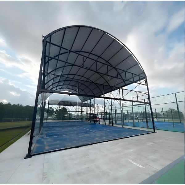 Storm Resistant Padel Court Roof Retractable Padel Canopy System