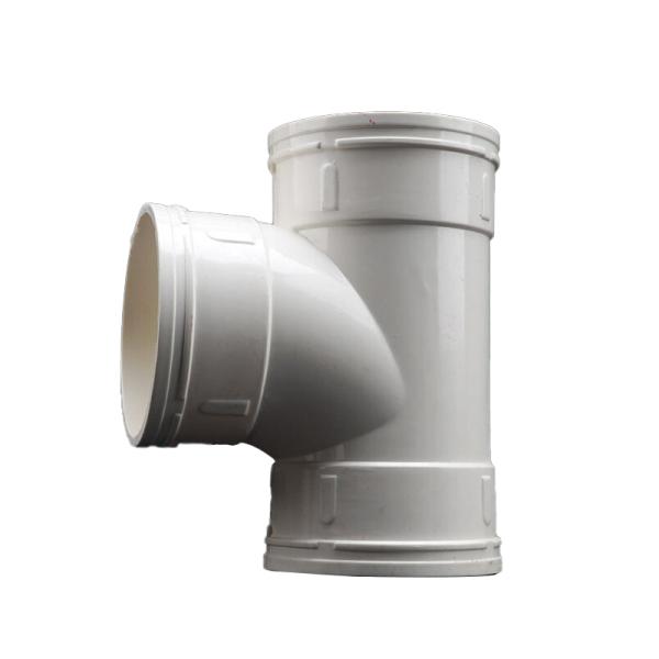 Муниципальный тройник 50 штуцеров трубы дренажа PVC 75 110 160 пластиковых