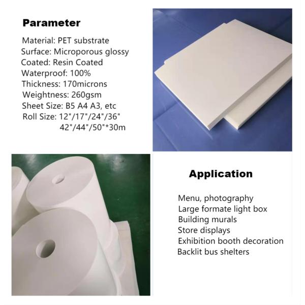 OEM фильма печати водоустойчивого лоснистого RC фото A3 бумажный струйный