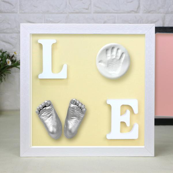 Baby 3D Baby Casting Kit Babies Mold Cast Wooden Photo Frame