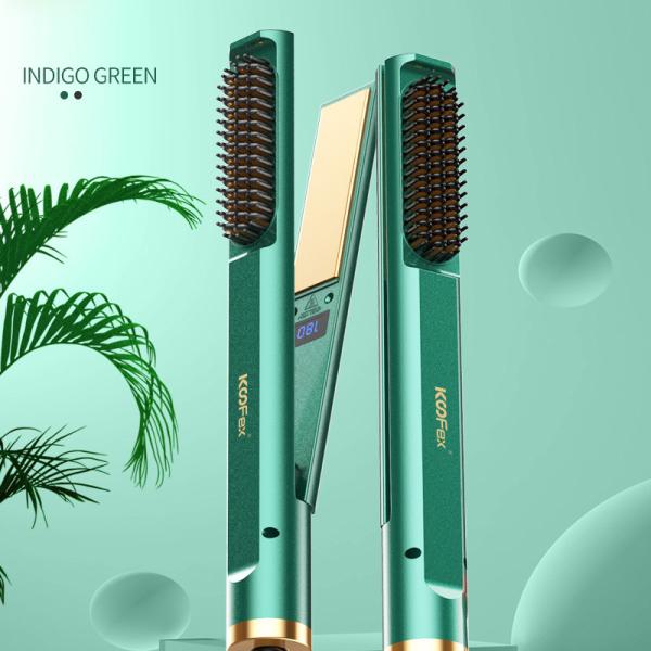 Multipurpose Practical 3 In 1 Straightener Curler Brush 30s Fast Heating