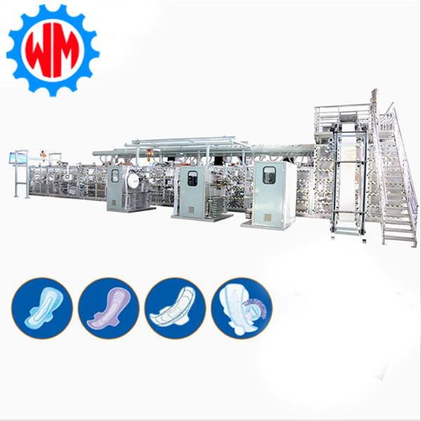 Full Servo Baby Diaper Production Line Intelligent PLC Control Womeng New Model