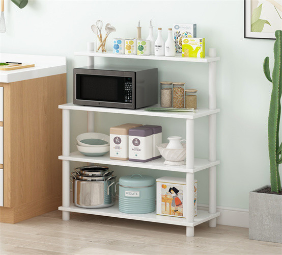 Custom Kitchen Microwave Rack Shelf For Kitchen Utensils Storage