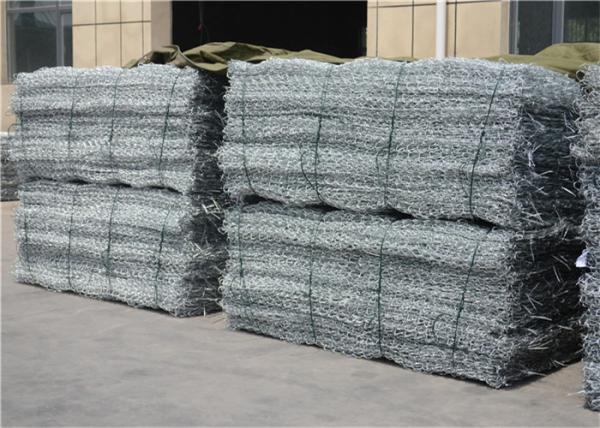 Galvanized Steel Gabion Box 2.7mm Wire 8x10cm Mesh