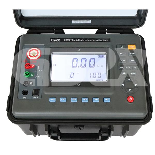 ZX2677 5KV 2000GΩ Цифровой термоизоляционный тестер Меггер-метр с испытанием постоянного тока