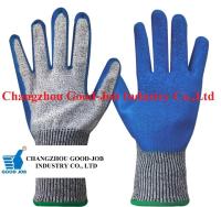 HPPE 10G hizo punto el trazador de líneas con la palma sumergida látex cubrió guantes protectores antideslizantes de la mano del Anti-corte En388