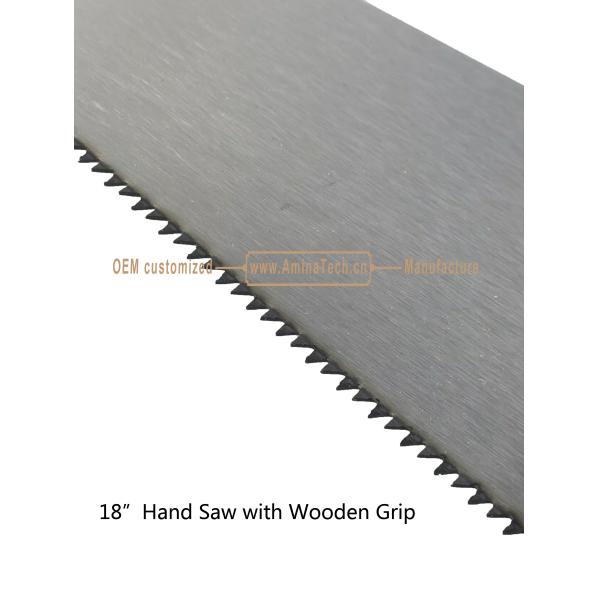 Aminatech 18”Hand Saw with Wooden Grip,Cutting Wood,Pruning the Garden