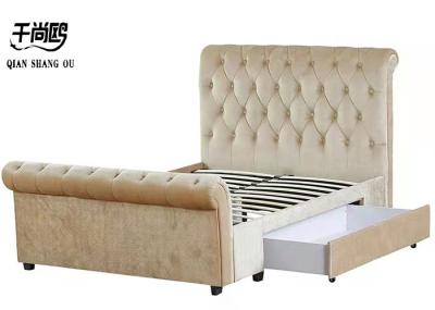 Drawer Storage King Size Bed , Hotel Soft Queen Bed Frame