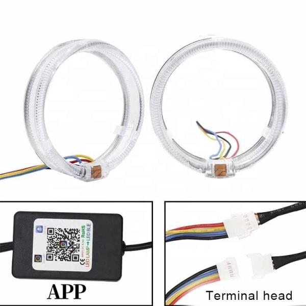 DRL RGB Halo Rings Car Interior Led Ambient Lights CCFL Angel Devil Eyes 80mm 95mm 105mm 110mm