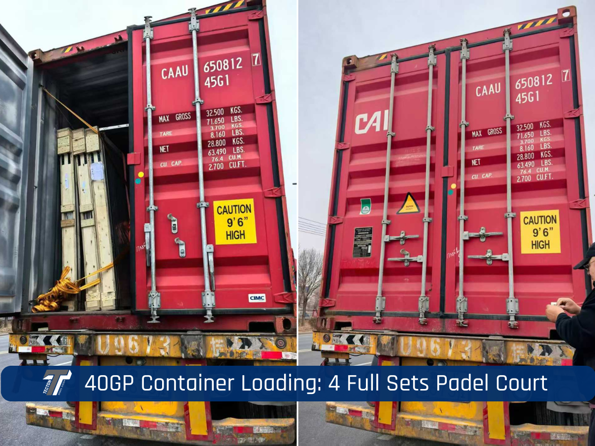 TECTON Pro Panoramic Padel Court High Durability With Hot Dip Galvanized Structure