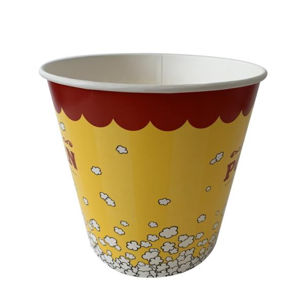 PE Coating 85 Oz Popcorn Bucket Biodegradable Big Popcorn Bucket For Home Cinema