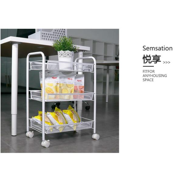 20kg Bearing Vegetable Rack Trolley , SS 4 Tier Storage Trolley